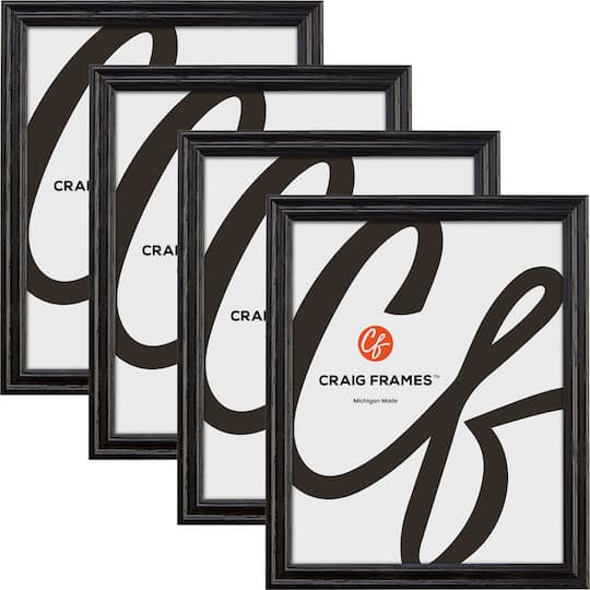 4 Pack Craig Frames Wiltshire 200 Ebony Picture Frame